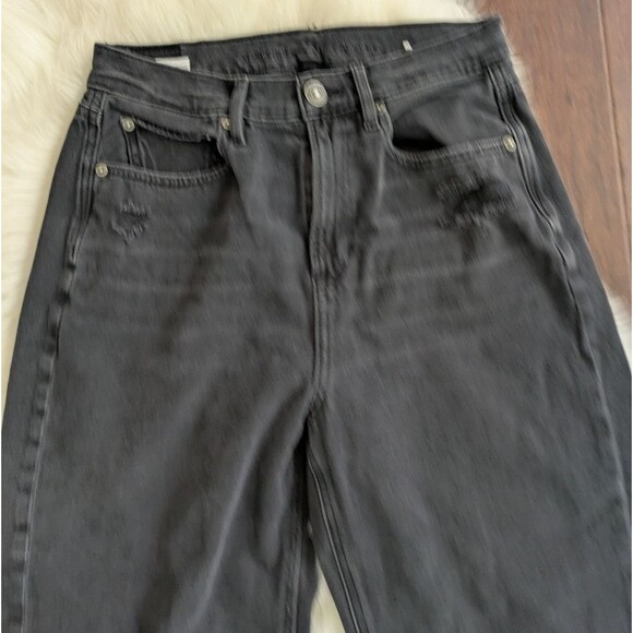 American Eagle Highest Rise 90s Boyfriend Black Jeans Size 10 distressed strigid - Picture 4 of 8